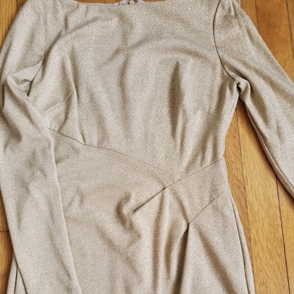 Ralph Lauren champagne gold stretch cocktail dress - Picture 4 of 6